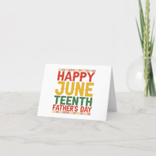 Happy JuneTeenth Father's Day Black History Month  Thank You Card
