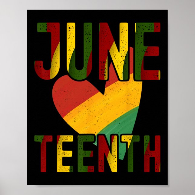 Happy Juneteenth Is My Independence Day Free Black Poster (Front)