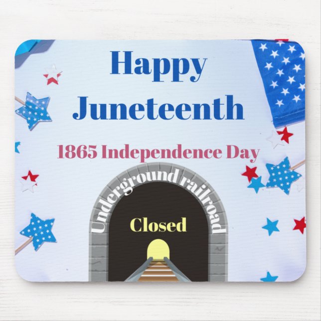 Happy Juneteenth Mouse Mat (Front)