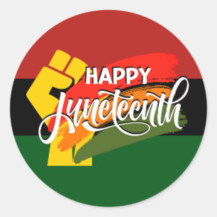 HAPPY JUNETEENTH Pan African Classic Round Sticker