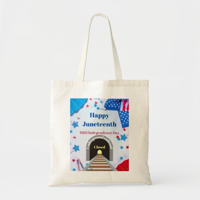 Happy Juneteenth Tote Bag (Front)