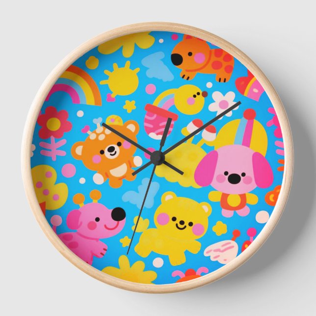 Happy Jungle Wall Clock (Front)