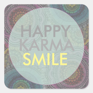 Happy Karma Square Sticker