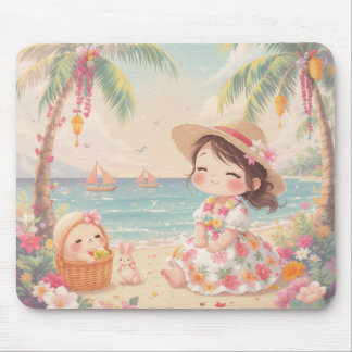 HAPPY KAWAII HAWAII MOUSE MAT