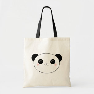 Happy Kawaii Panda Bear Tote Bag
