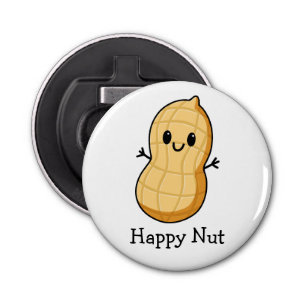Happy Kawaii Peanut Cartoon – Cute Smiling Nut Bottle Opener