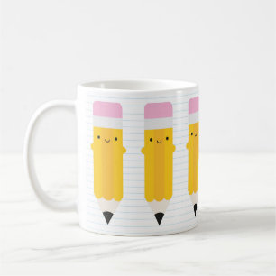 Happy Kawaii Pencils Coffee Mug
