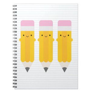 Happy Kawaii Pencils Notebook
