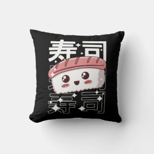 Happy Kawaii Sushi Japanese Food Lover Gift  Cushion