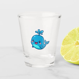 Happy Kawaii Whale Sticker – Cute Ocean Friend Shot Glass