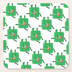 happy ketupat square paper coaster