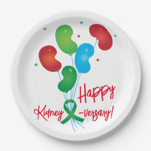Happy Kidney-versary Paper Plate