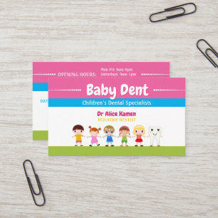 Happy Kids and Tooth Paediatrics Dentist Business Card