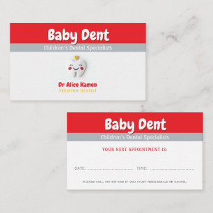 Happy Kids and Tooth   Paediatrics Dentist Business Card