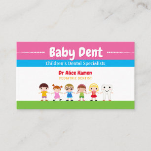 Happy Kids and Tooth   Paediatrics Dentist Business Card