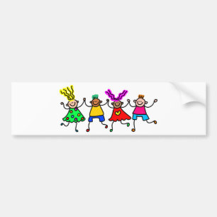 Happy Kids Bumper Sticker