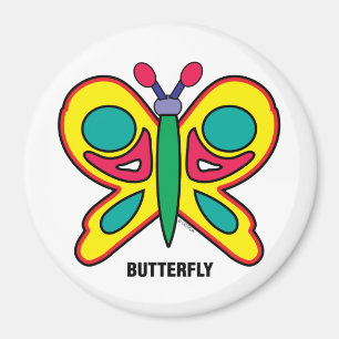 Happy Kids Butterfly Magnet