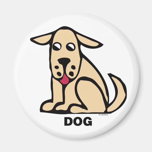 Happy Kids Dog Magnet (Front)