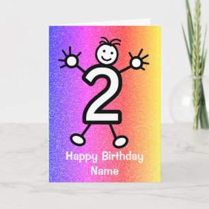 Happy Kids Second Birthday Card