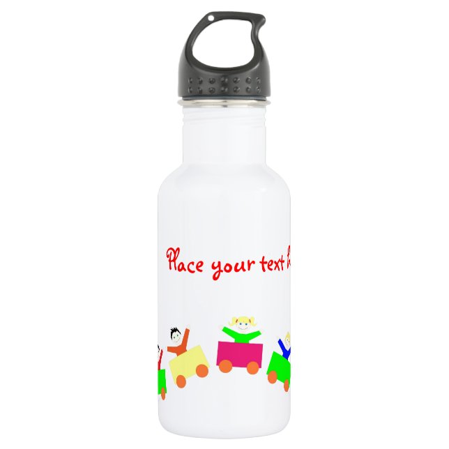 Happy Kids Train 532 Ml Water Bottle (Front)