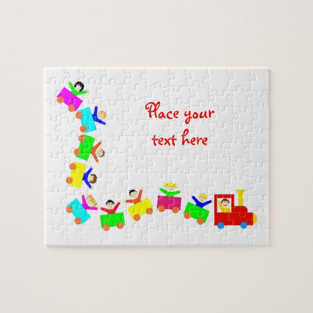 Happy Kids Train Jigsaw Puzzle (Horizontal)