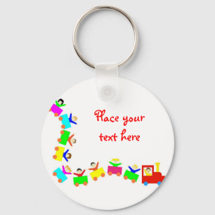 Happy Kids Train Key Ring