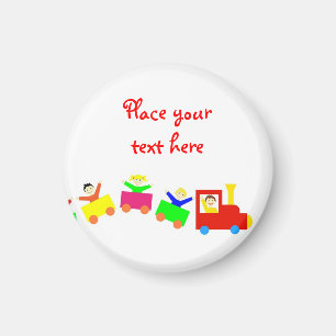 Happy Kids Train Magnet