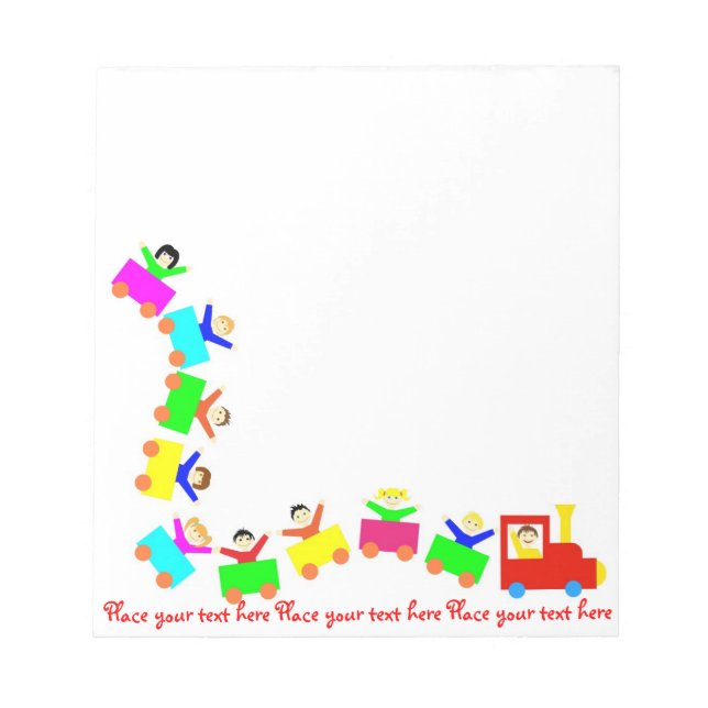 Happy Kids Train Notepad (Front)