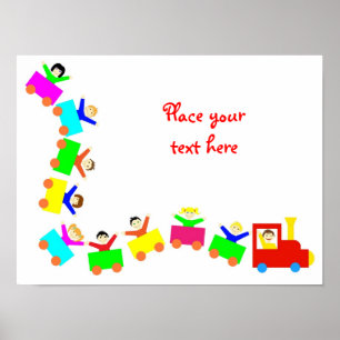 Happy Kids Train Poster