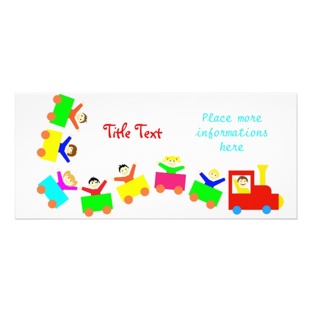 Happy Kids Train Rack Card (Front)