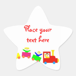 Happy Kids Train Star Sticker