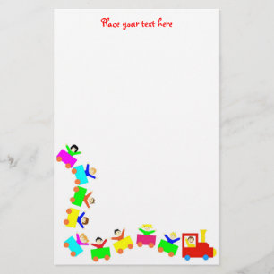 Happy Kids Train Stationery