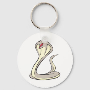 Happy King Cobra Cartoon Key Ring