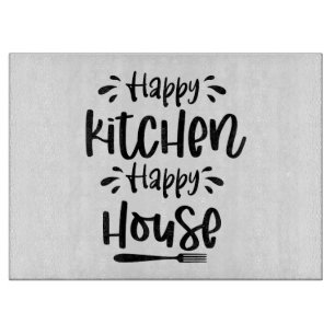 Happy Kitchen Happy House  Cutting Board