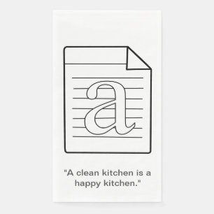 “Happy Kitchen” Word File Towel Napkin