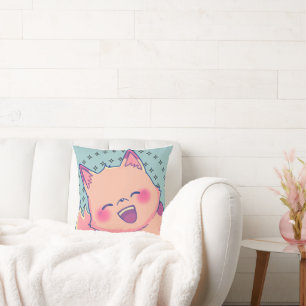 Happy Kitsune Cushion