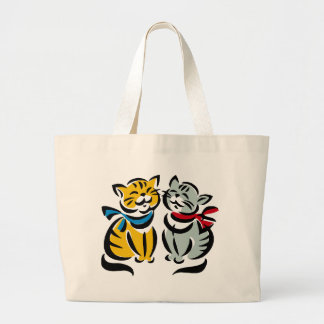 Happy Kittens Large Tote Bag