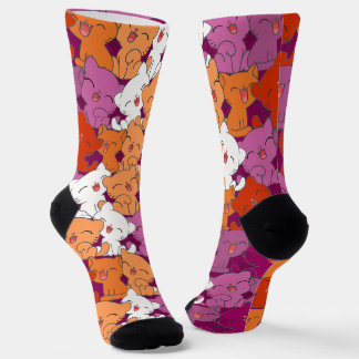 Happy Kittens Lesbian Pride Socks