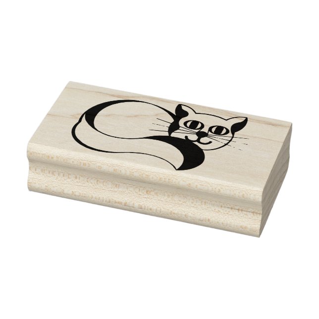 happy kitty art stamp  (Stamp)