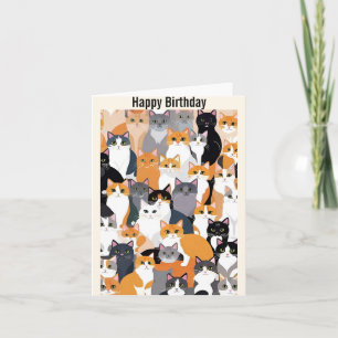 Happy Kitty Birthday Card