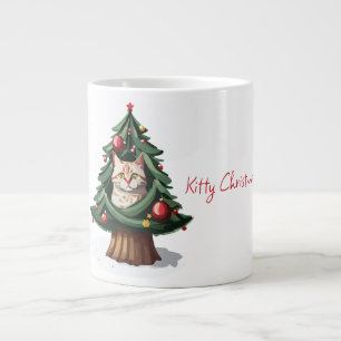 Happy Kitty Christmas Large Coffee Mug