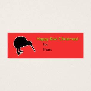Happy Kiwi Christmas Gift Present Tag