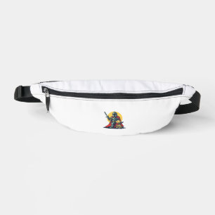 Happy Knight with dog for funny adults and kids Bum Bags