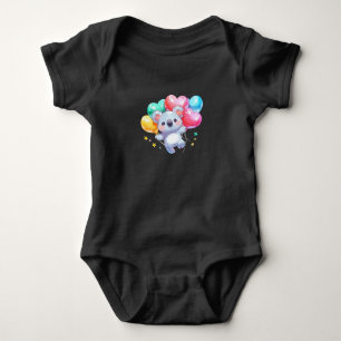 Happy Koala Balloon Adventure Baby Bodysuit