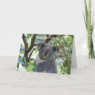 Happy Koaladays adorable koala Christmas card