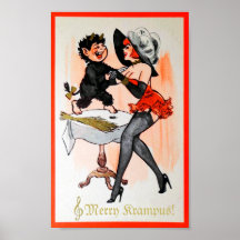 Happy Krampus and Temptress Vintage Christmas Mini
