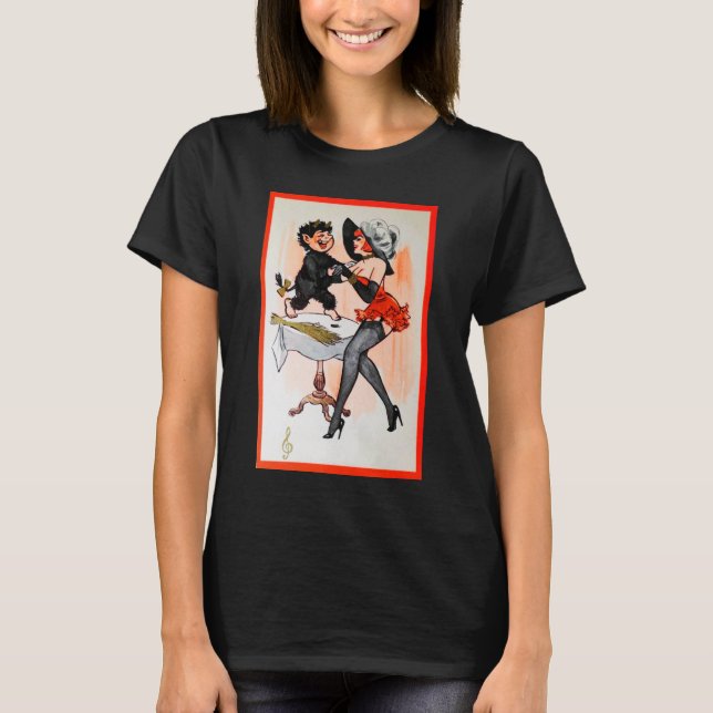 Happy Krampus with Temptress Vintage Christmas T-Shirt (Front)