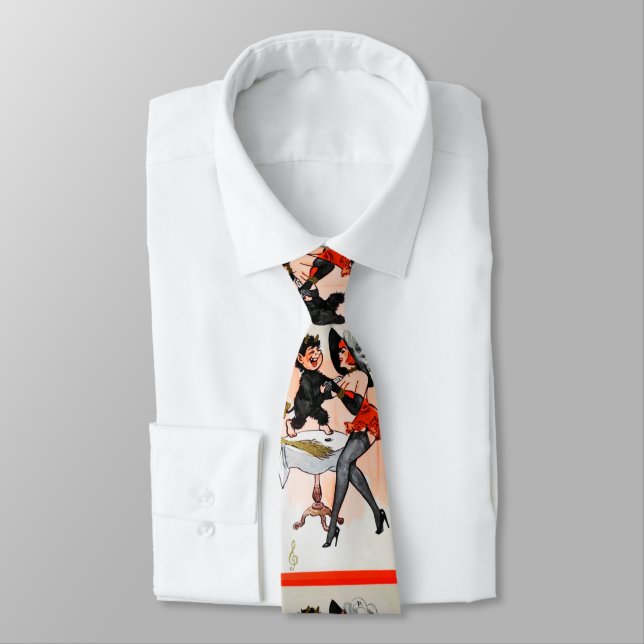Happy Krampus with Temptress Vintage Christmas Tie (Tied)