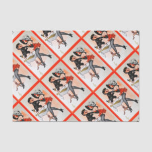 Happy Krampus with Temptress Vintage Christmas Tissue Paper