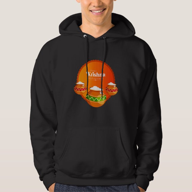 Happy Krishna Janmashtami Hoodie (Front)